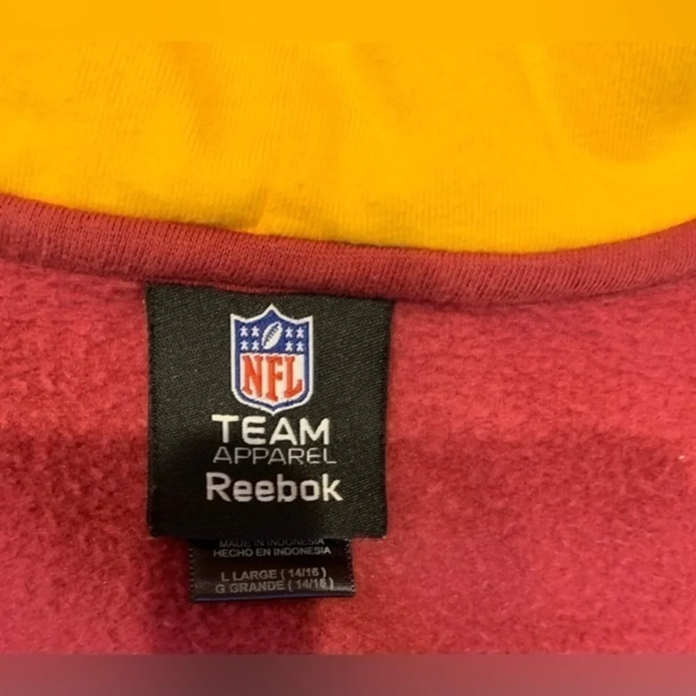 nfl washington redskins Reebok‎ Zip Up Hoodie Youth Size Large 14-16